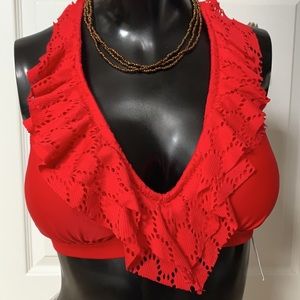 Jessica Simpson Red Swimsuit Top